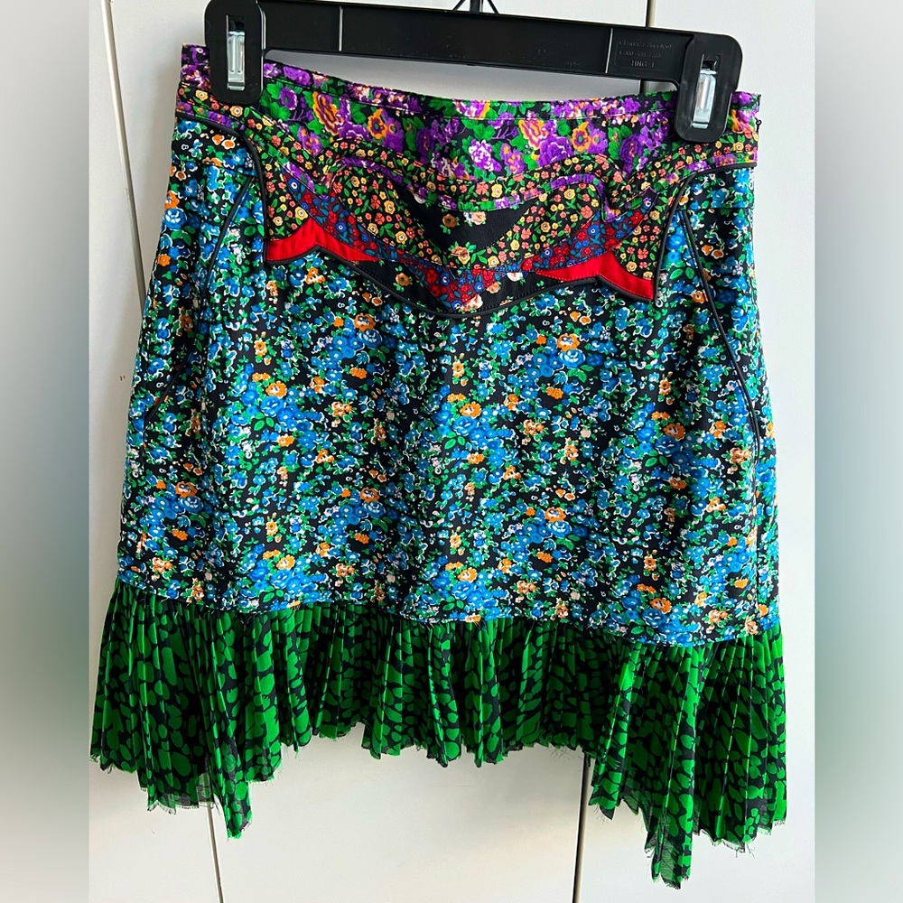 COACH 1941 floral silk appliqué skirt